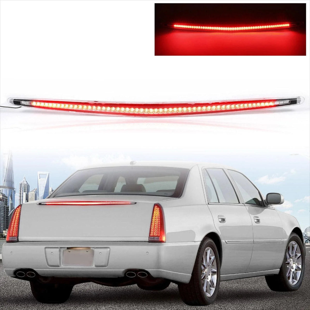 Third Tail Brake Light - Full LED Chrome for Cadillac DTS 2006-2011