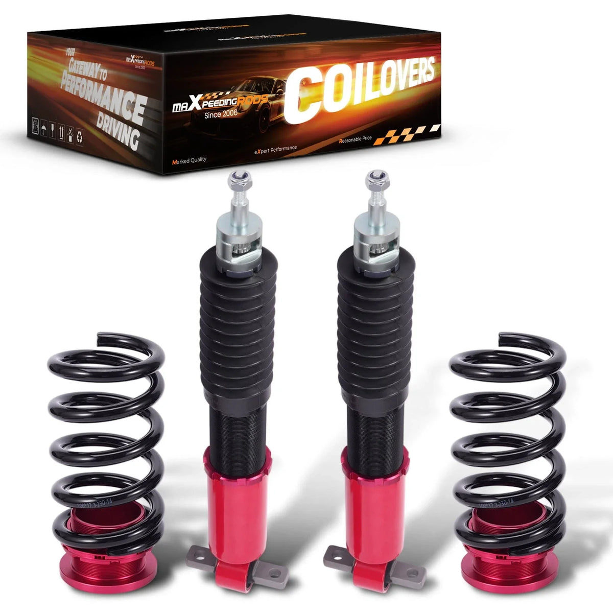Adjustable 24-Way Rear Coilover Suspension Kit for Ford Mustang S550 2015-2023