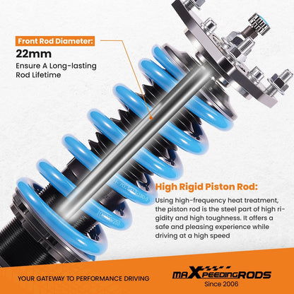 Coilover Struts 2X T6 with 24 Way Damper for 2008-2016 Mitsubishi Lancer