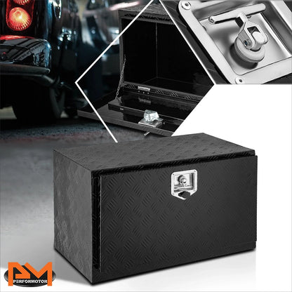30"x18"x17.3" Diamond Tread Tool Box for Over-Hanging Lip Trucks