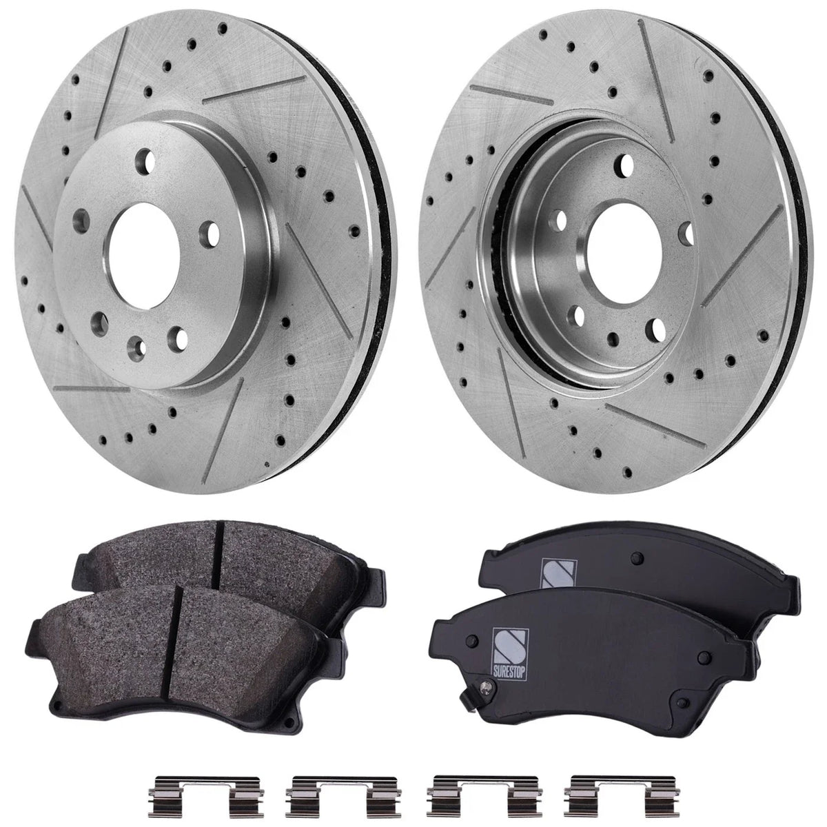 Front Brake Disc Rotors and Pads Kit for Chevy Sonic Cruze (2016)