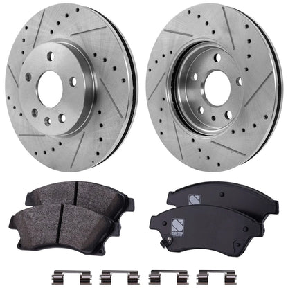 Front Brake Disc Rotors and Pads Kit for Chevy Sonic Cruze (2016)
