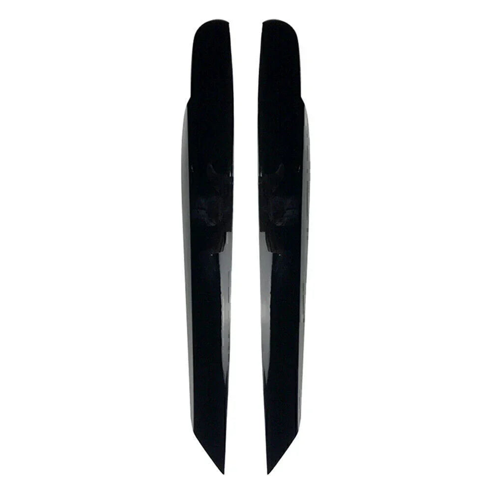 Gloss Black Front Headlight Eyelid Trims for VW Touran 2011-2015