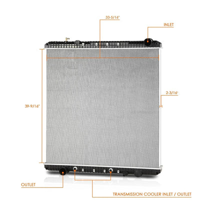 OE Style Aluminum 2-Row Cooling Radiator for Freightliner/Sterling Truck (2008–2017)