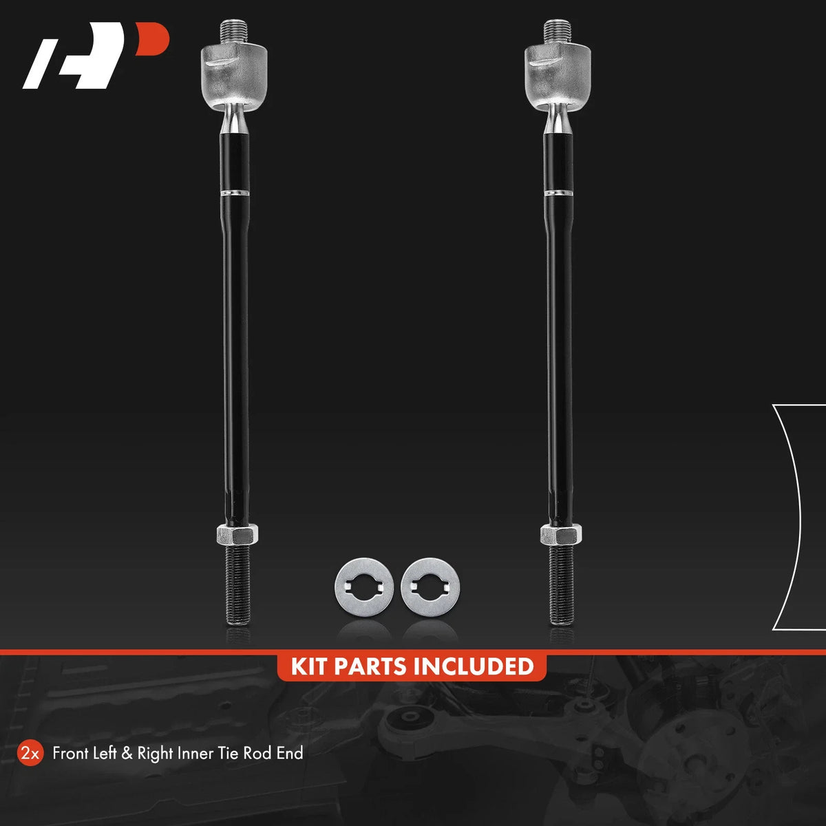 2X Front Inner Tie Rod Ends for 2001-2006 Elantra, Hyundai