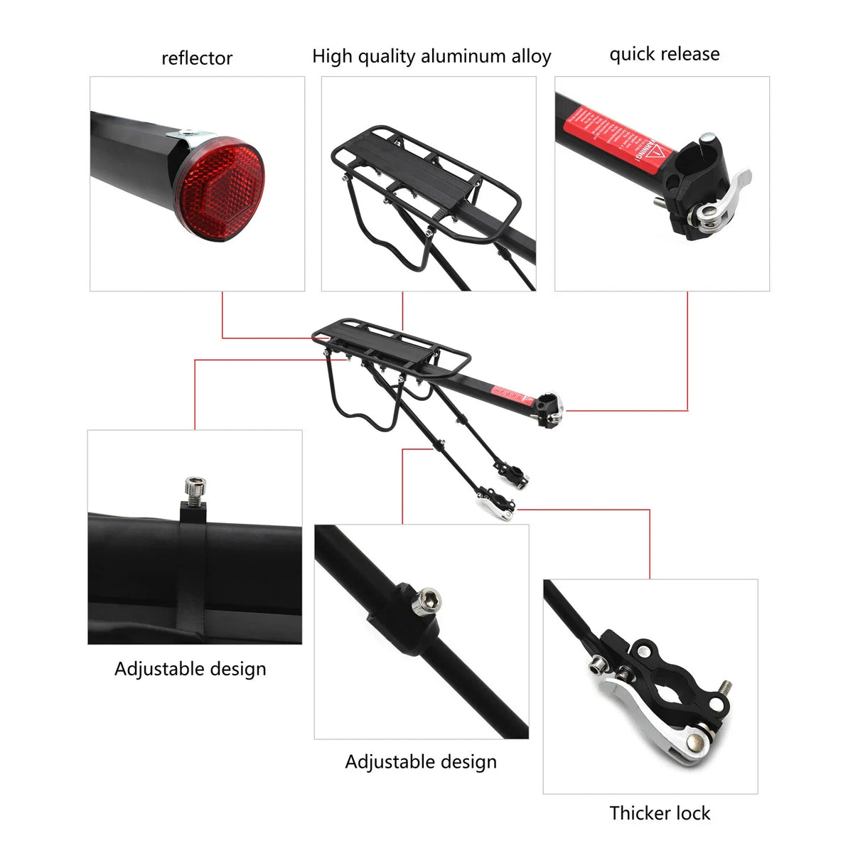 Rear Rack for Bicycle Carrier (2.0 Quick Release)
