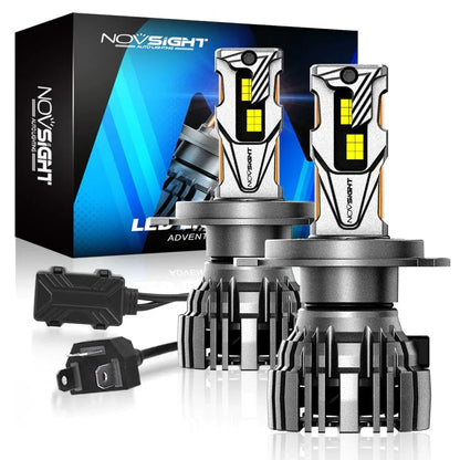 LED Headlight Kit 2X H4 9003 HB2 - 6500K White Light by NOVSIGHT