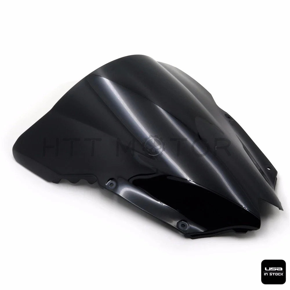 Double Bubble Windshield in Black for Yamaha YZF R6 600 (2008–2016)