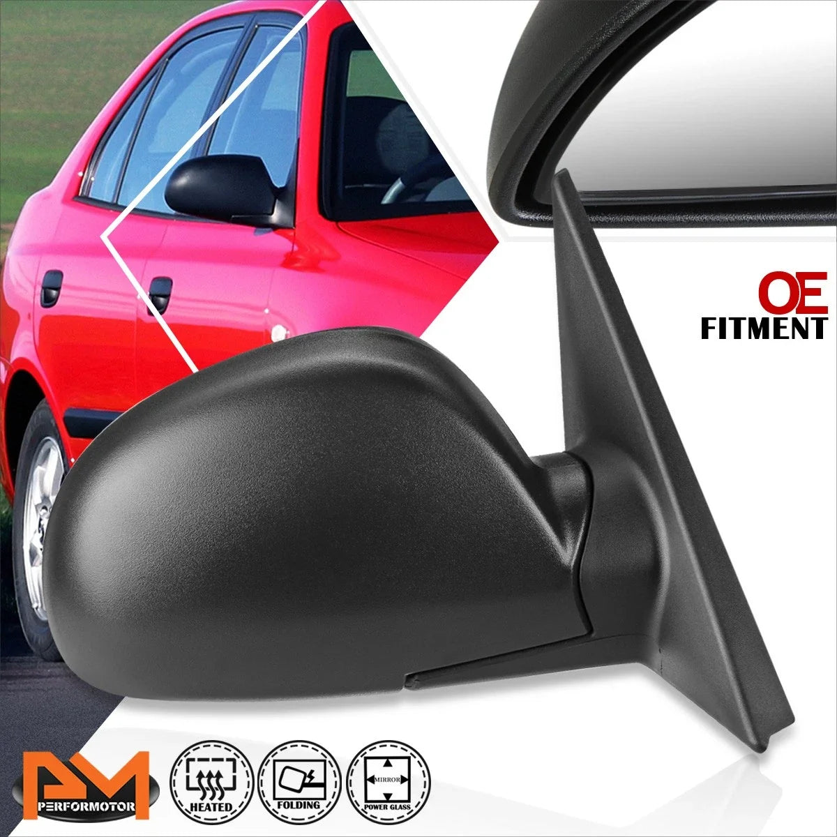 Heated Rear View Door Mirror Right for Hyundai Accent 2002-2005