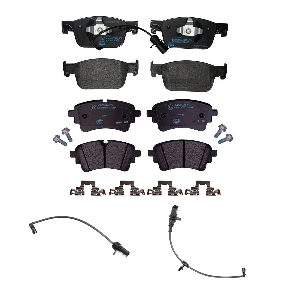 Hella Disc Brake Pad Kit for Audi A4 Quattro A5 Sportback (2010–2020) DMSA