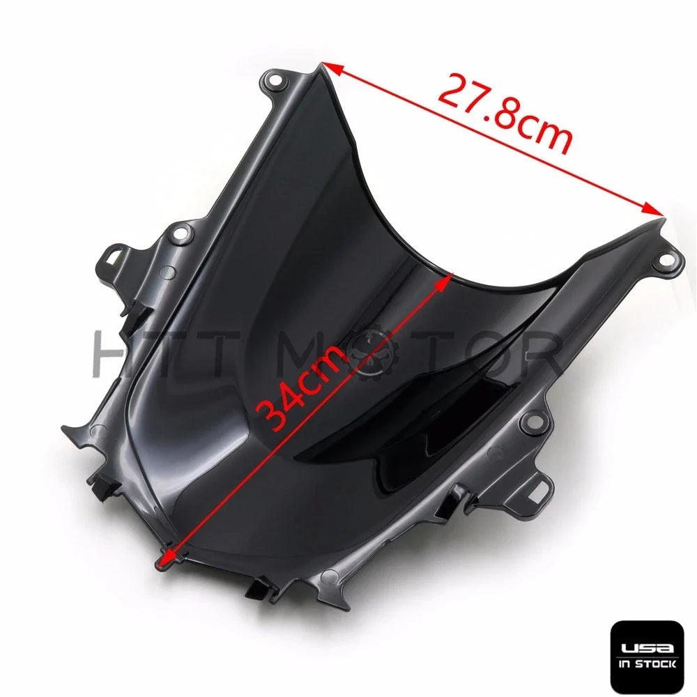 Black Double Bubble Windshield for Yamaha YZF 1000 R1 2015-2016