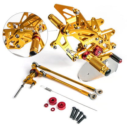 CNC Gold Adjustable Rearsets Footrest for Honda CBR600RR/ABS (2009–2022) T9