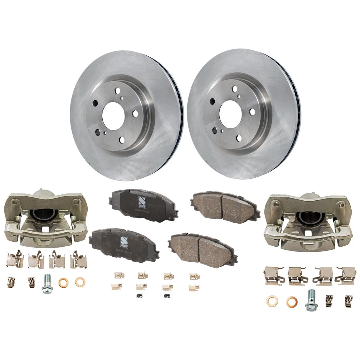 2X Front Brake Kit with Calipers for Toyota RAV4 Mirai Corolla iM tC