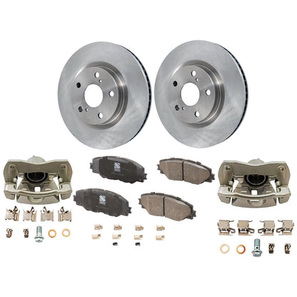 2X Front Brake Kit with Calipers for Toyota RAV4 Mirai Corolla iM tC