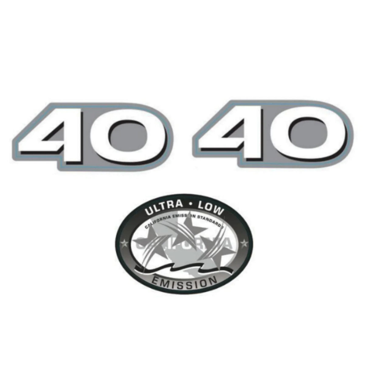 Horsepower Label Decal Sticker for Yamaha Outboard Engine (40 HP)
