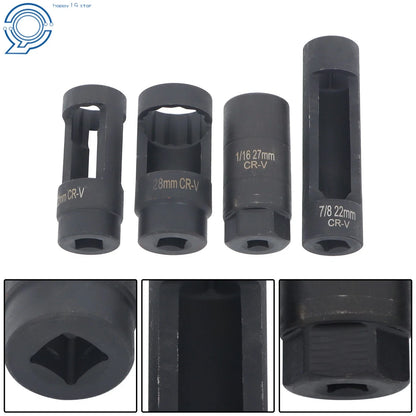 Oxygen Sensor & Oil Pressure Sending Unit Socket Tool Set - 10 Pieces