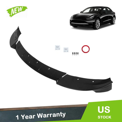 Front Lip Splitter Glossy Black for 2020-2024 Tesla Model Y