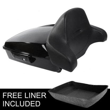 Chopped Trunk Backrest - Vivid Black for Harley Touring (2009–2013)