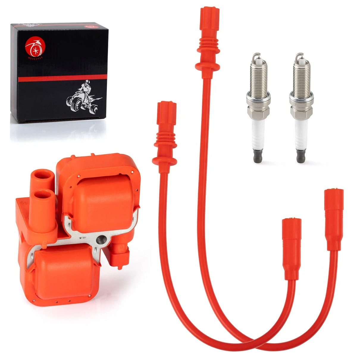 Ignition Coil & Spark Plug Set for Polaris Scrambler 1000, Sportsman 1000