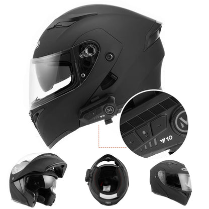Bluetooth Full Face Motorcycle Helmet for DOT M-XXL