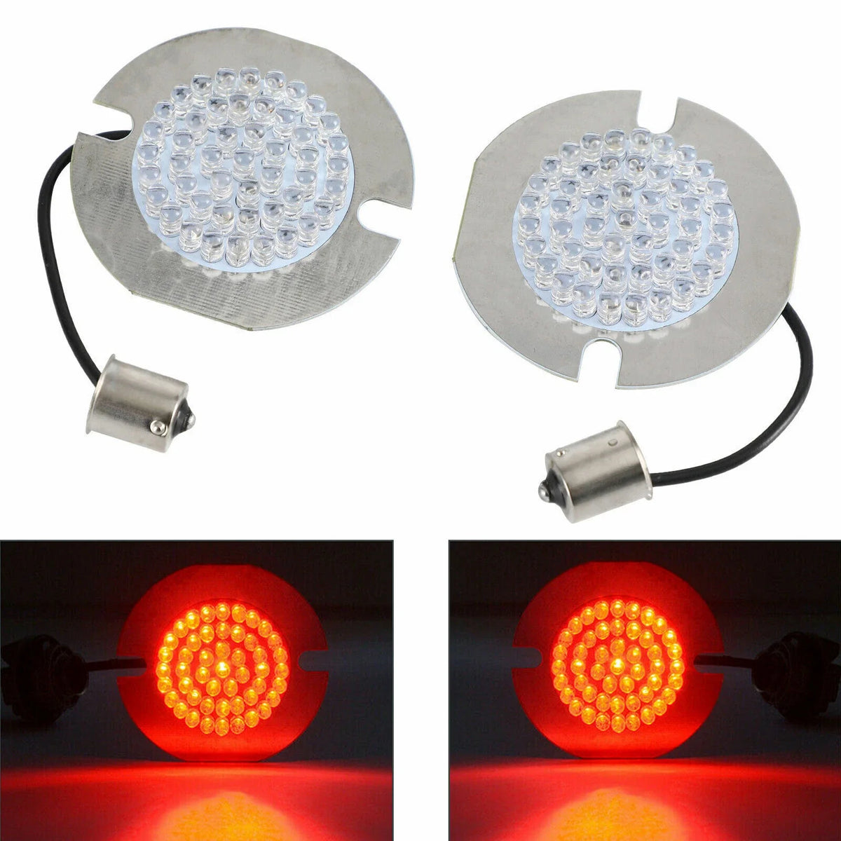 2X 1156 LED Turn Signal Light Bulbs for Harley Touring Road King Softail (T9)
