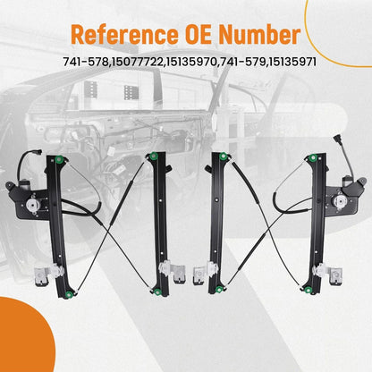 Pair Power Window Regulator for GMC Yukon XL (2000–2006) 15135970