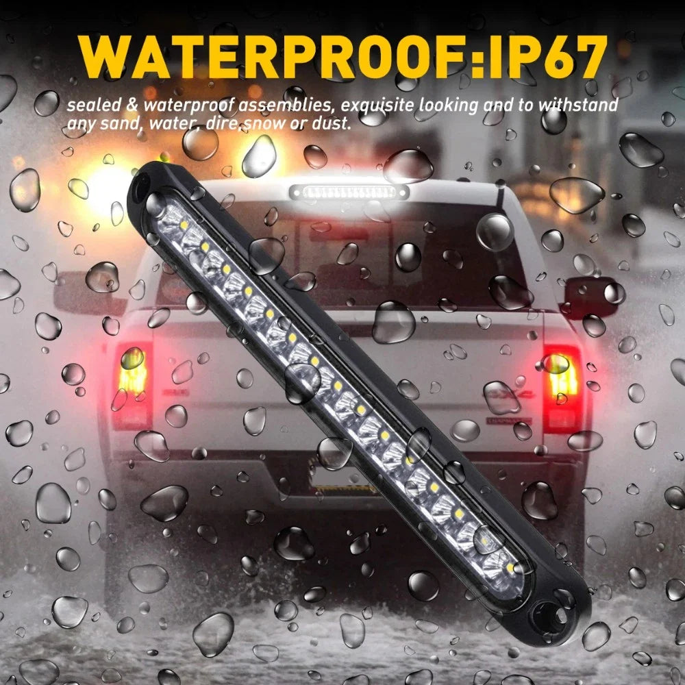 2X 10" Surface Mount LED Tail Lights for Truck Trailer