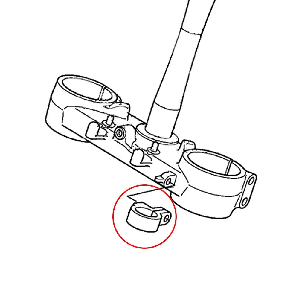 Front Brake Hose Line Clamp for Honda CR125R CR250R (1989–2007) 45468-KS7-830 Red