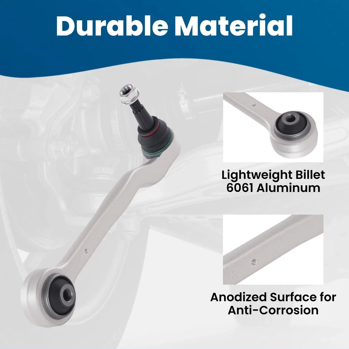 Pair Front Lower Rearward Control Arms w/Ball Joint for Cadillac ATS (2013–2019)