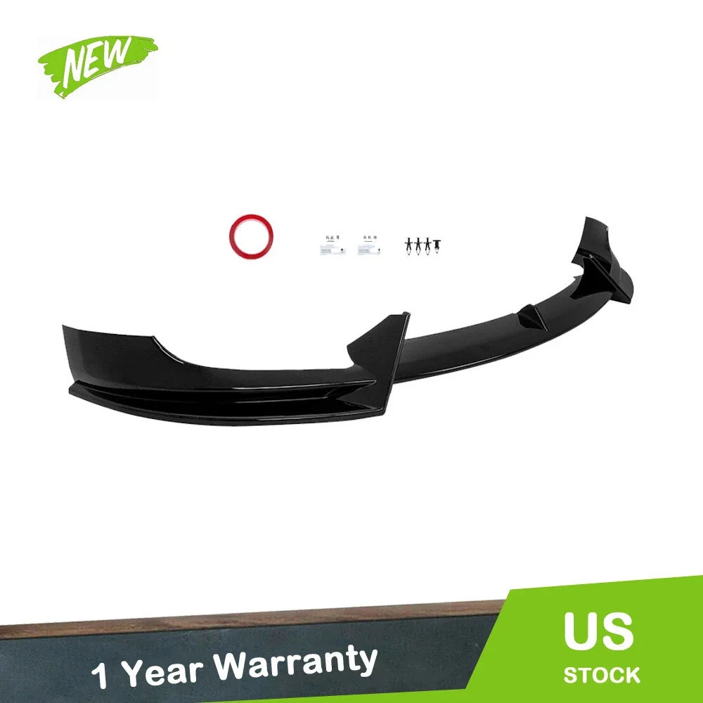 Glossy Black Front Bumper Lip Splitter for Tesla Model Y (2020–2024)