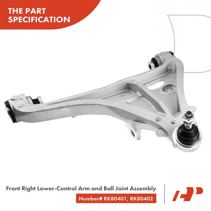 6X Front Control Arm & Tie Rod End with Ball Joint for Ford F-150