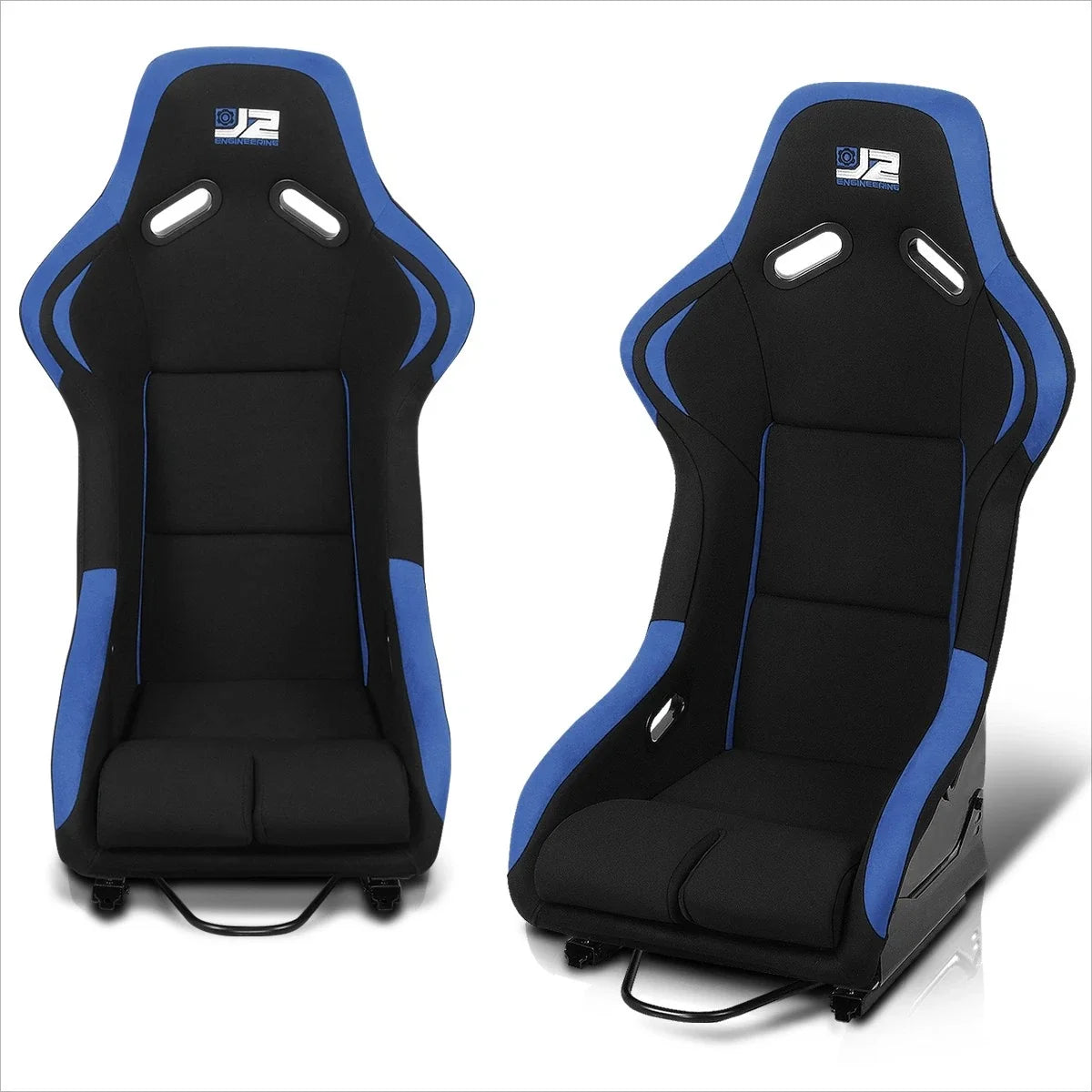 J2 Engineering Fixed Position Bucket Racing Seat w/Sliders for Universal (2010–2023)