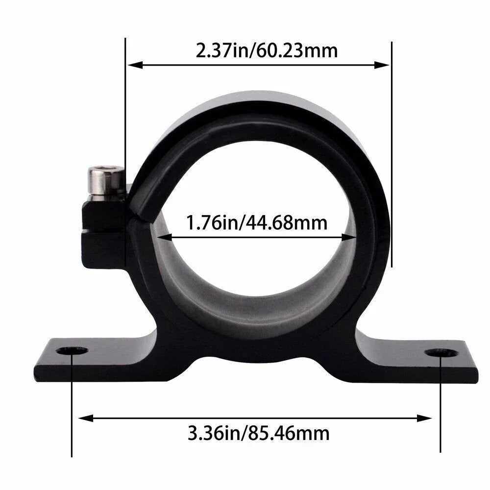 Inline 100 Micron Fuel Filter with 6AN 8AN 10AN Adapter + Mount Bracket