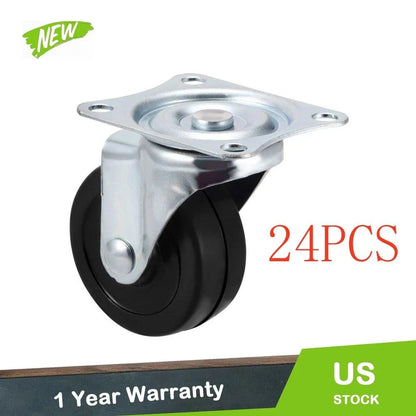 Set of 24 Heavy Duty 2" Swivel Caster Wheels for Diverse Uses
