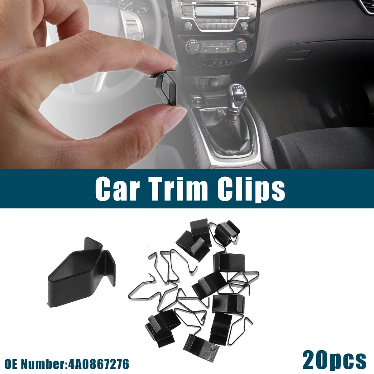Set of 20 Interior Retainer Fitting Fastener Clips for Volkswagen Audi