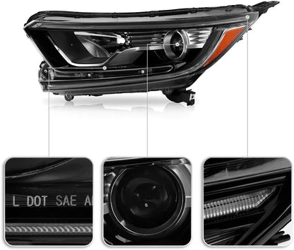 2017-2022 Honda CR-V Projector Headlights with Halogen LED DRL