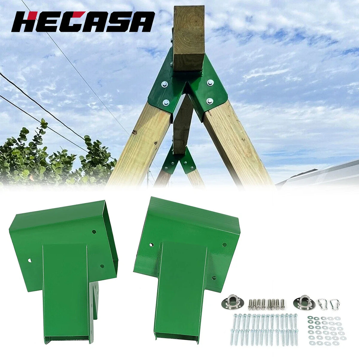 Swing Set A-Frame Bracket Set (1-2-3) - 2 Pieces