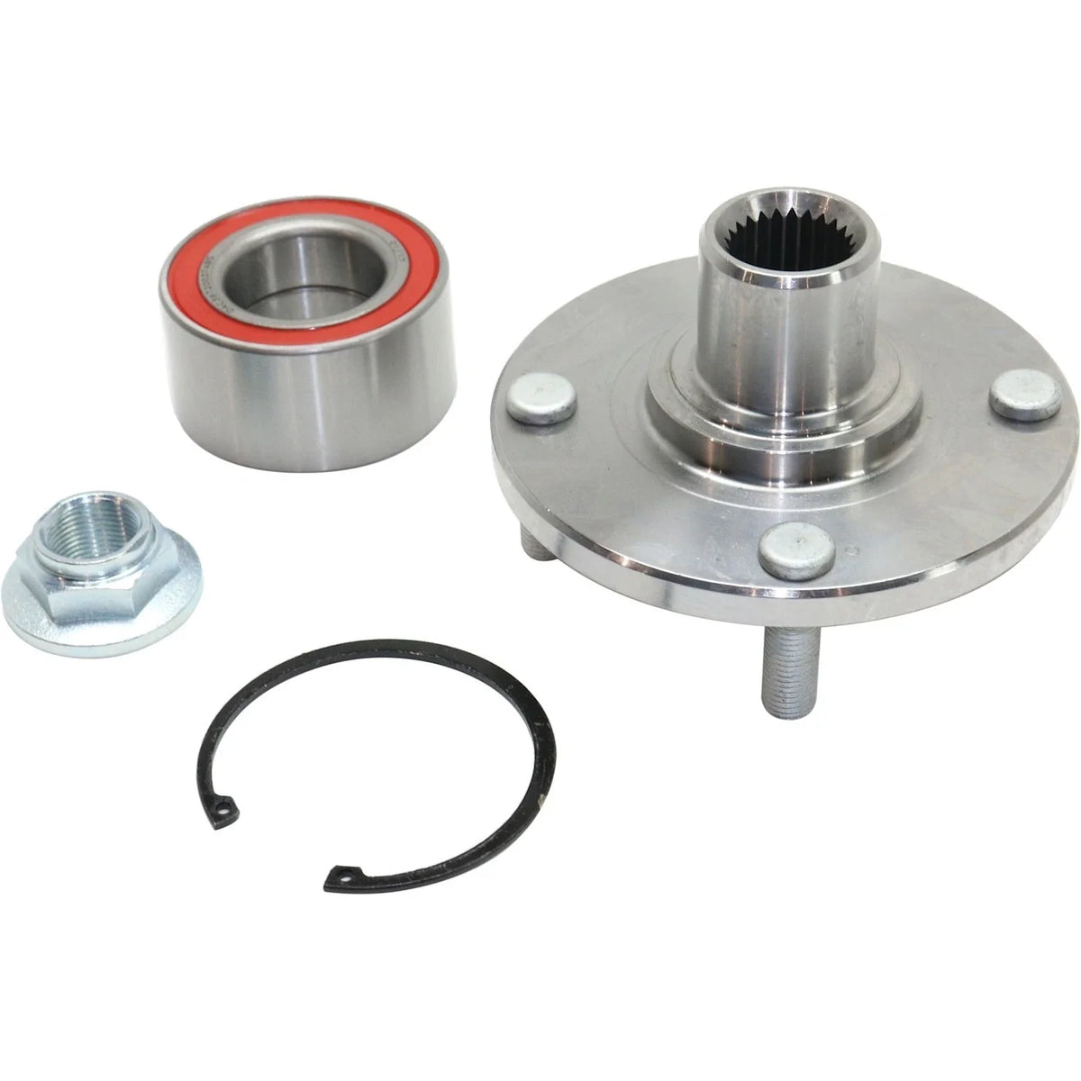 2-Piece Front Wheel Hub Set with Bearing for Ford Focus 2000-2011