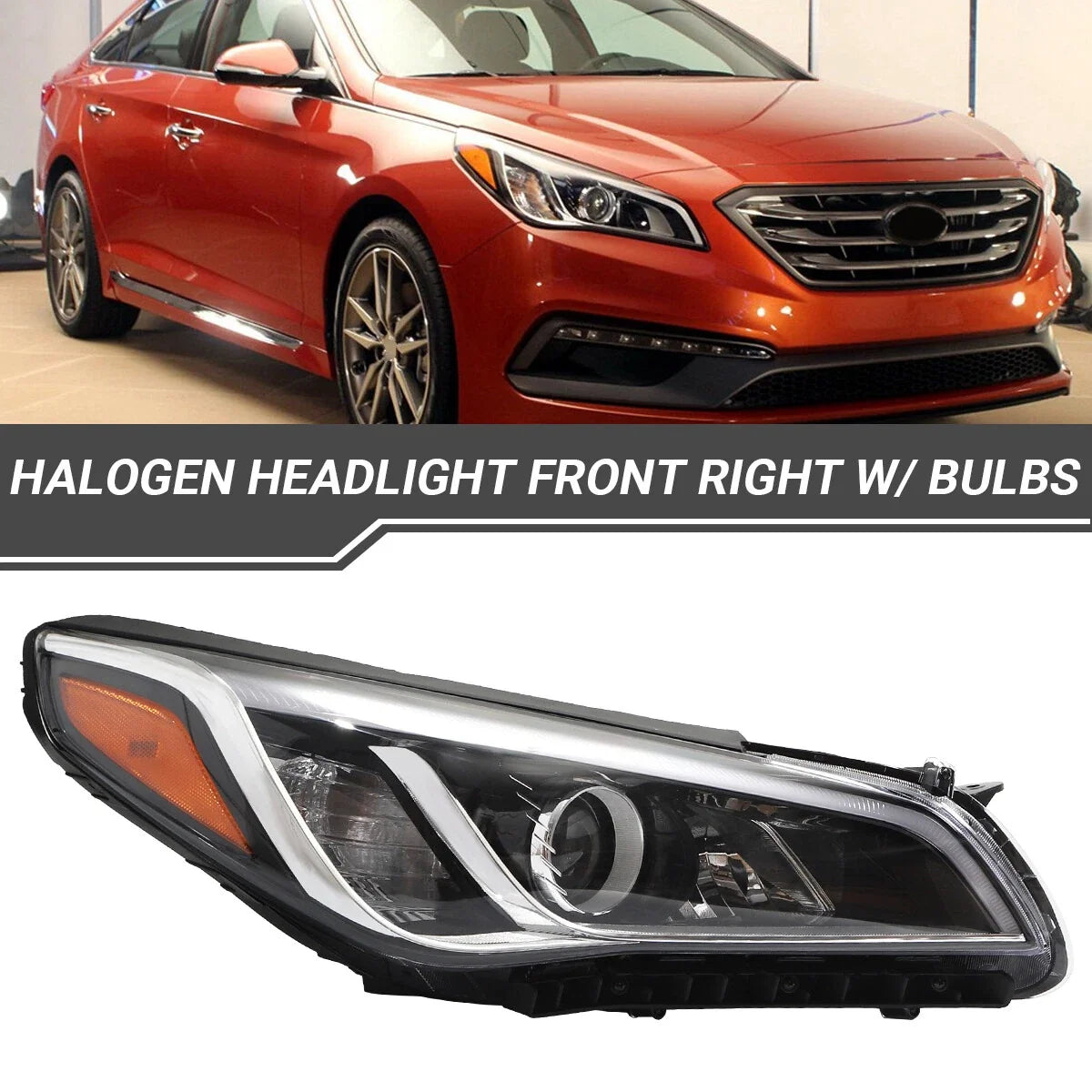 Right Headlight for Hyundai Sonata (2015–2017)