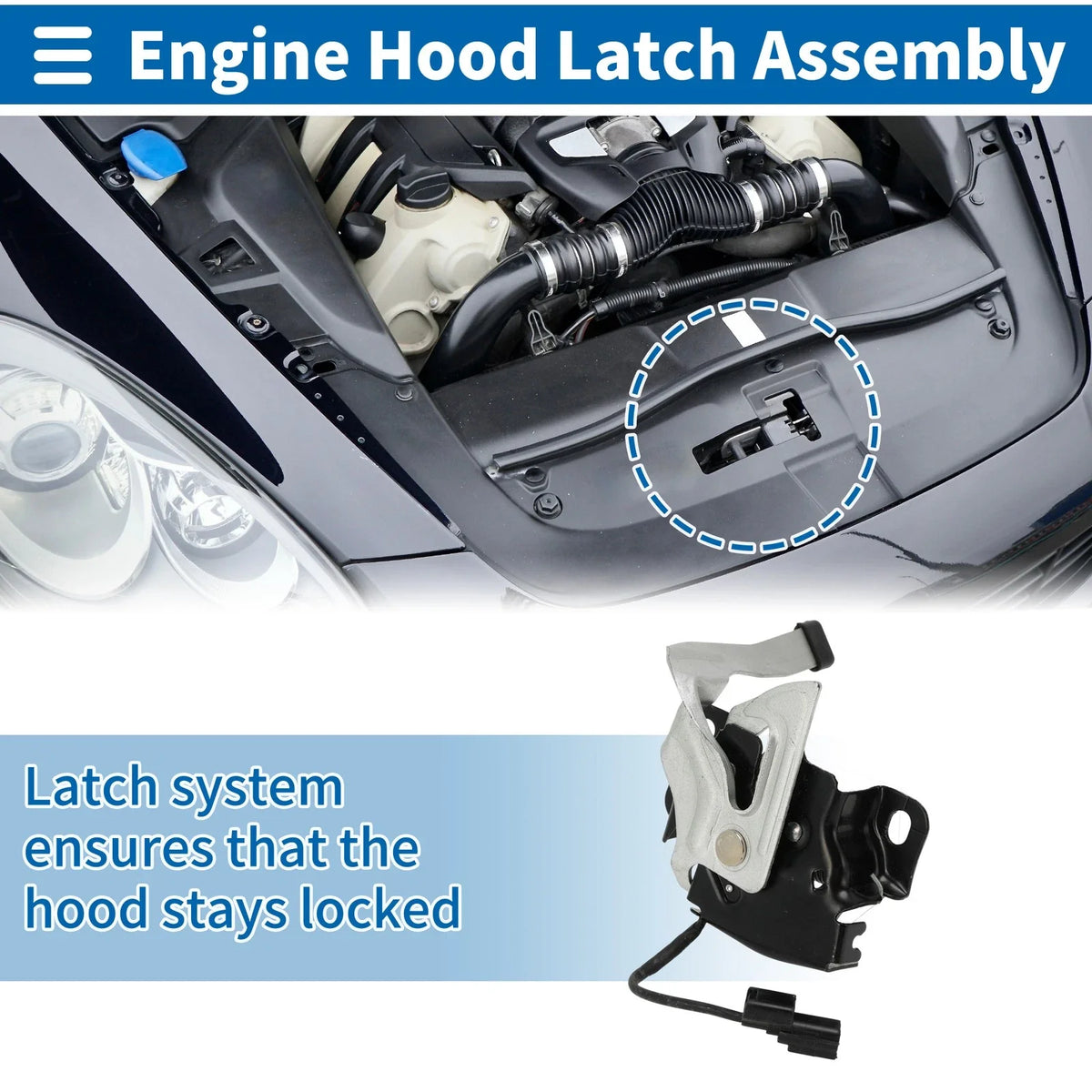 Hood Latch Assembly for Honda Fit Hatchback (2009–2012) No. 74120TF0G01/74120-TF0-G01