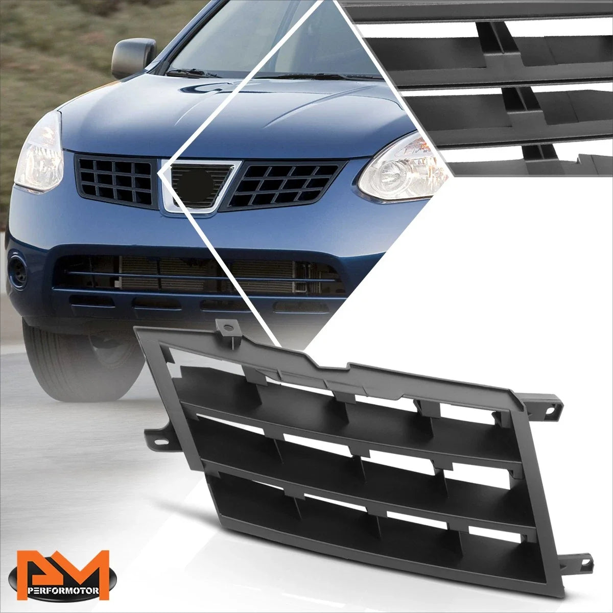 Right Outer Grille - Square Mesh Factory Style for Nissan Rogue 2008-2010