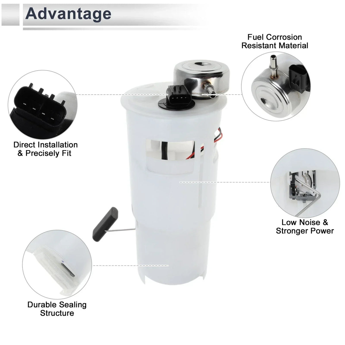 Fuel Pump Assembly compatible with Dodge Dakota V6 3.7L V8 4.7L 2004