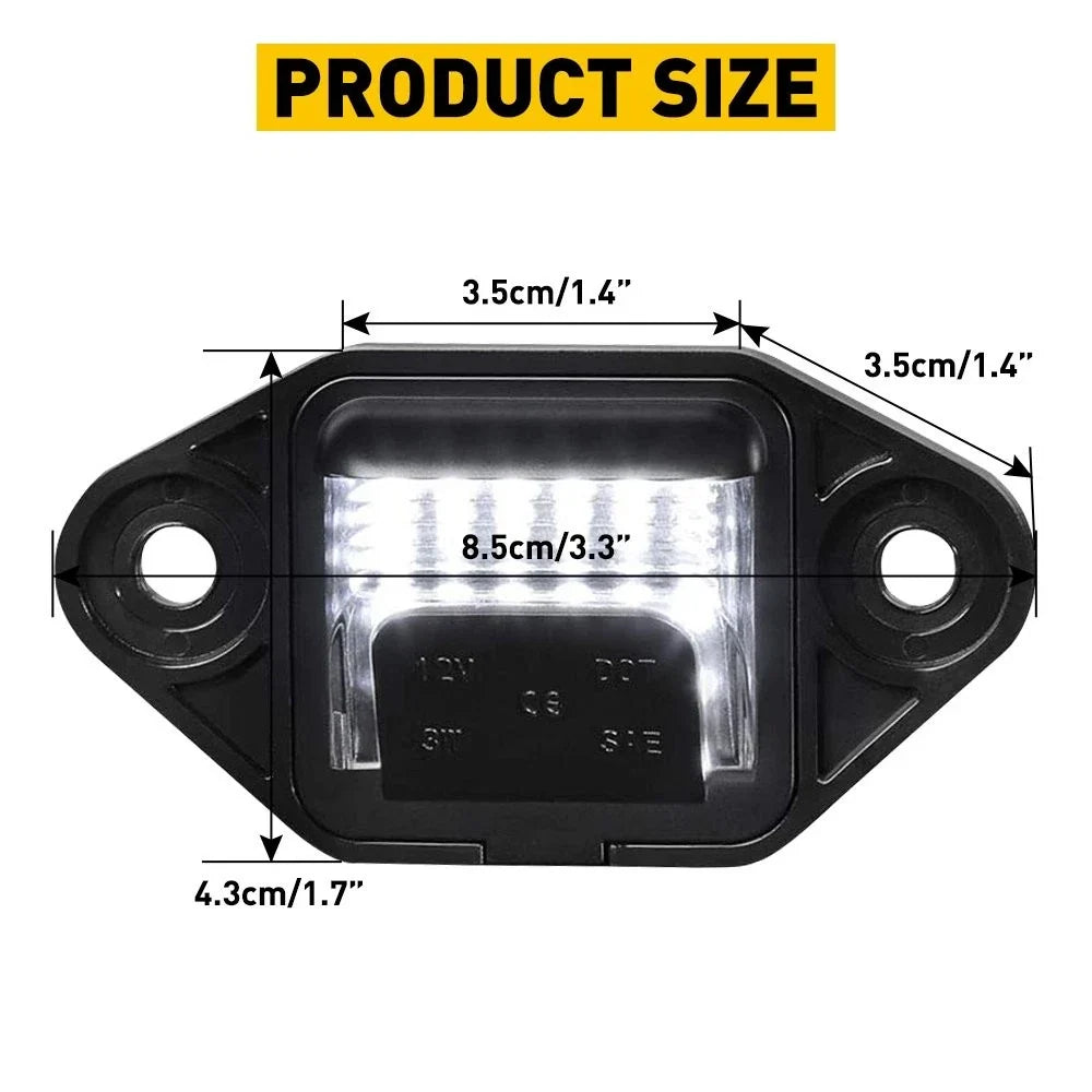 LED Rear License Plate Light for Ford E150 E250 E350 E450 (1992–2018)