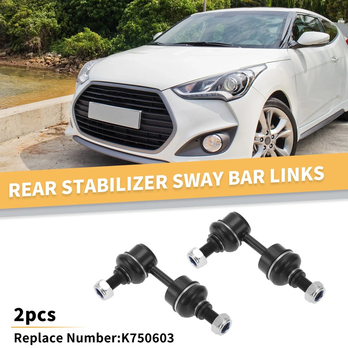 2X Rear Stabiliser Sway Bar Link for Hyundai Santa Fe XL (2013–2019) No.K750603
