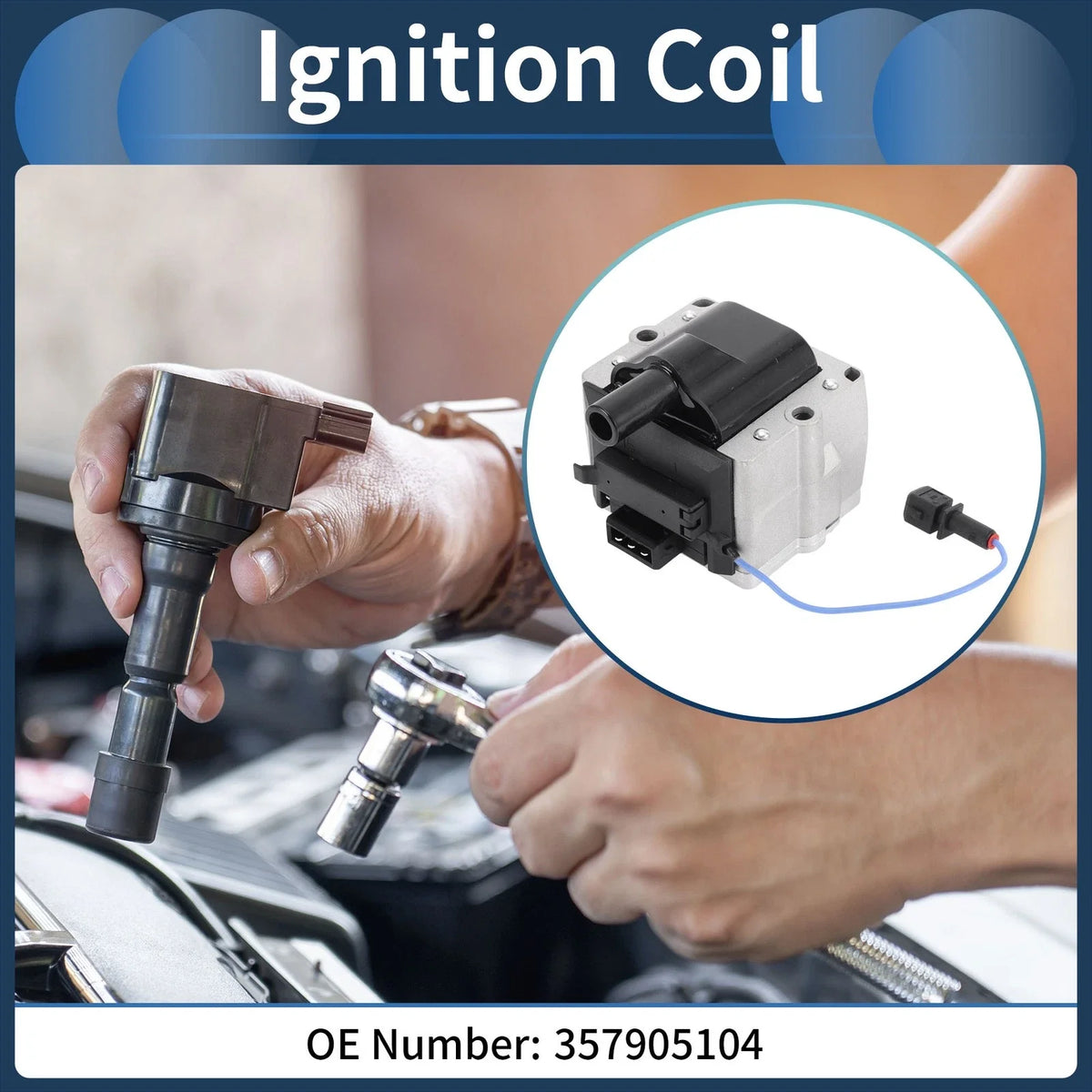 Ignition Coil Pack No. 357905104 for Volkswagen Golf (1999)