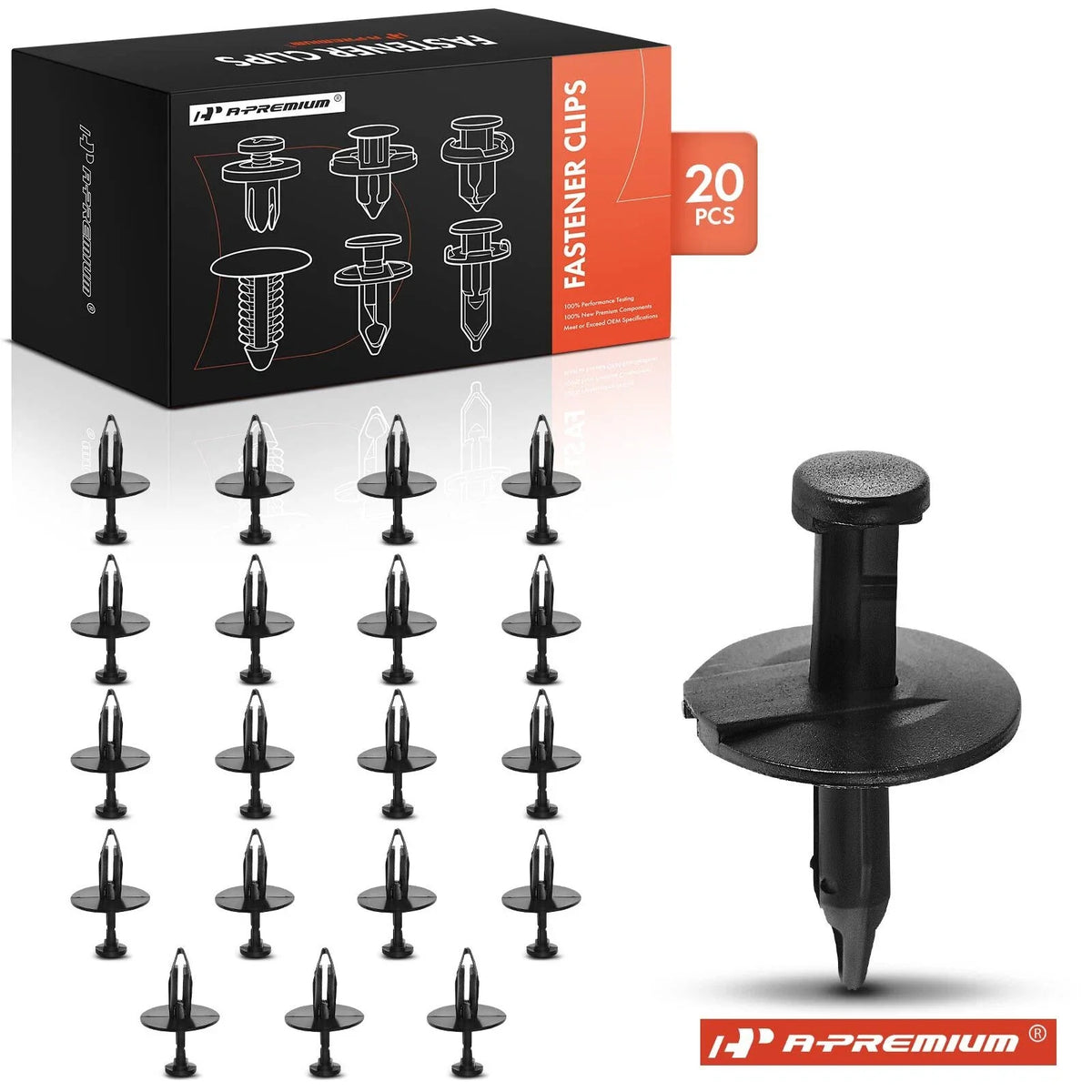 20x Nylon Black Splash Shield & Fascia Retainer for GM Vehicles