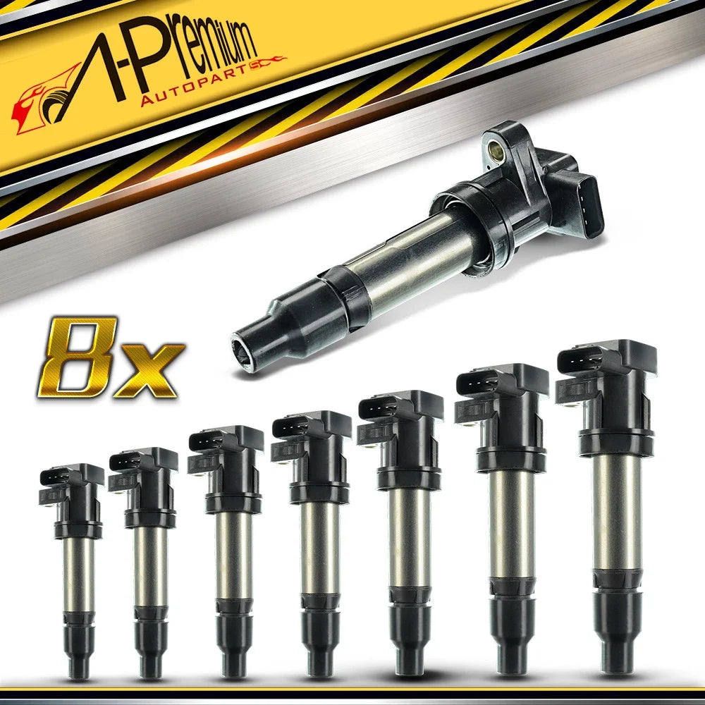 Set of 8 Ignition Coils for Cadillac SRX (2007–2009) DTS Buick Lucerne (2007–2011)