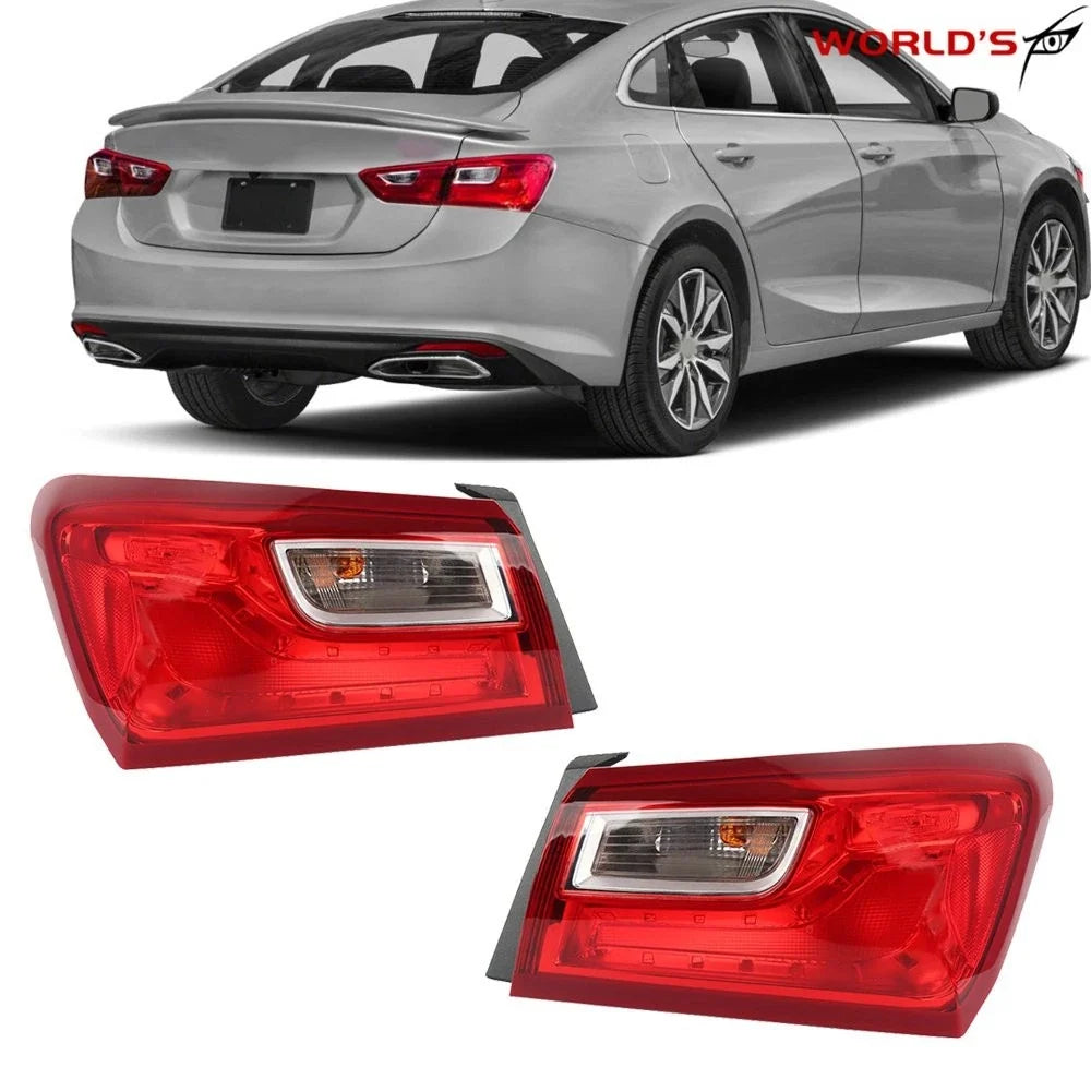 Set of 2 Outer Tail Light Brake Lamps for Chevy Malibu (2016–2021)