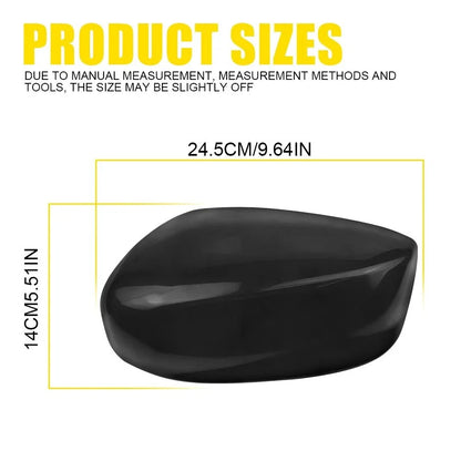 2X Rearview Side Mirror Cover Cap Glossy Black LH+RH for Honda Accord (2008–2012)