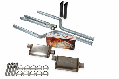 Dual Exhaust System - 2.5" Cherry Bomb BW Tip for Chrysler 300 V6 2005-2018